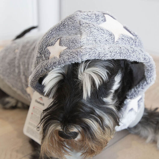 Outech Fleece Sudadera Gris con Estampado de Estrellas para perros, , large image number null